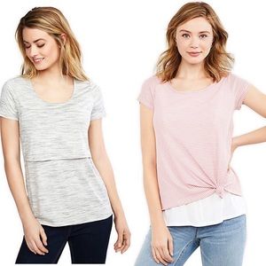 Pair of Nursing Tops, Motherhood Maternity, Size M